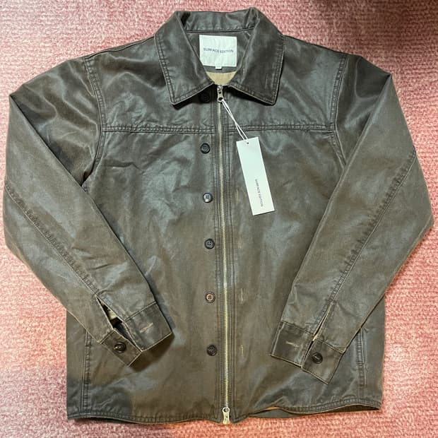 서피스에디션 버튼 셔츠 자켓 브라운