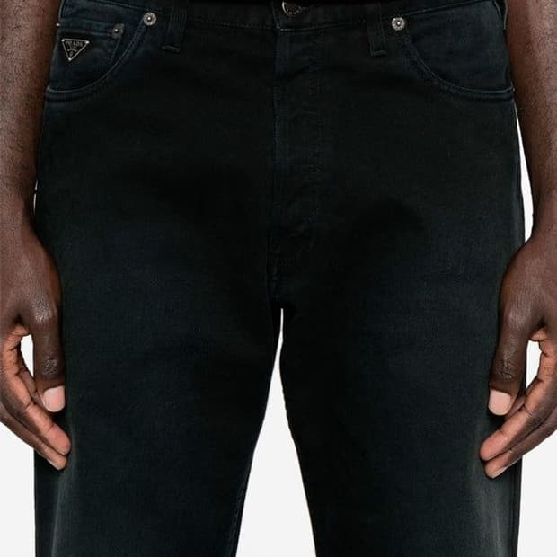 새상품 프라다 포켓 삼각로고 데님 팬츠 34사이즈