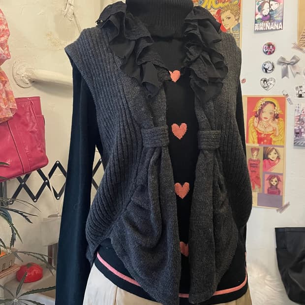 러플 프릴카라 베스트 [무배]