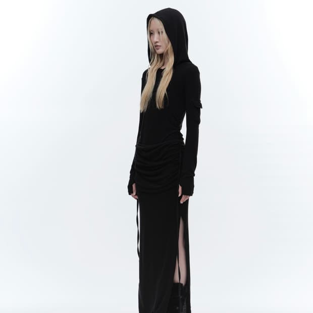 wet tag HOODED MAXI DRESS
