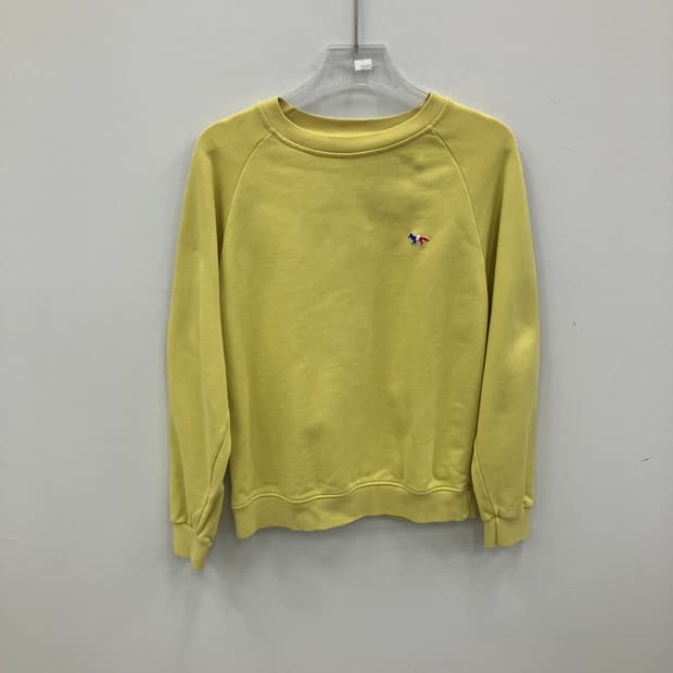 메종키츠네 폭스 패치 옐로우 스웨트셔츠 M