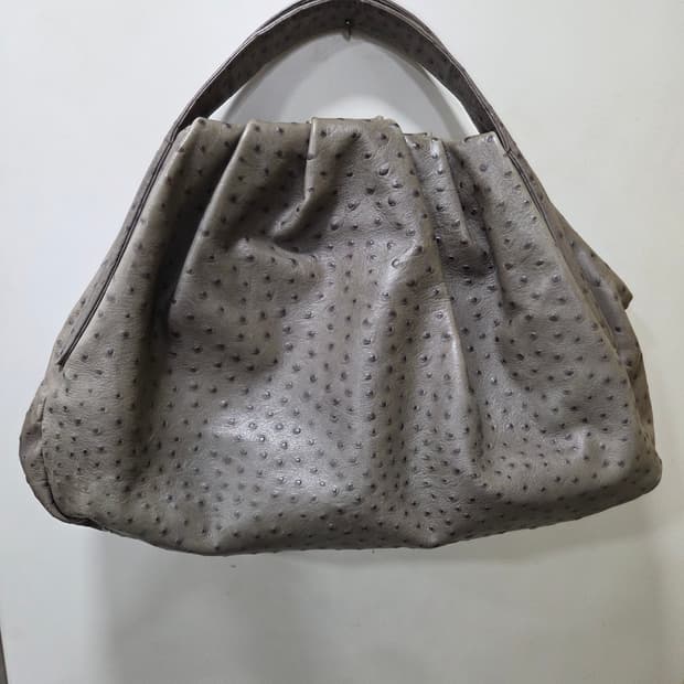 르베이지 타조카죽 토트백