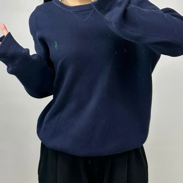 폴로 랄프로렌 네이비 코튼 니트(S)