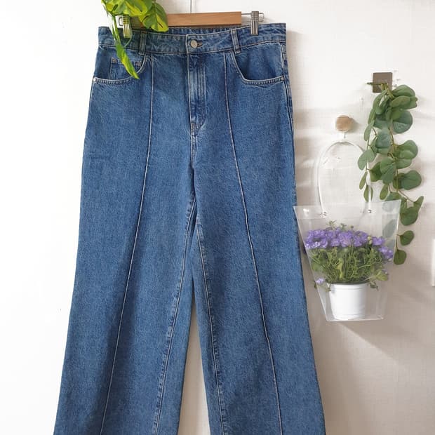 마시모두띠 하이라이즈 남성 와이드데님팬츠 31인치 청