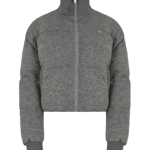 페일제이드 니트 푸퍼 자켓 패딩 그레이 