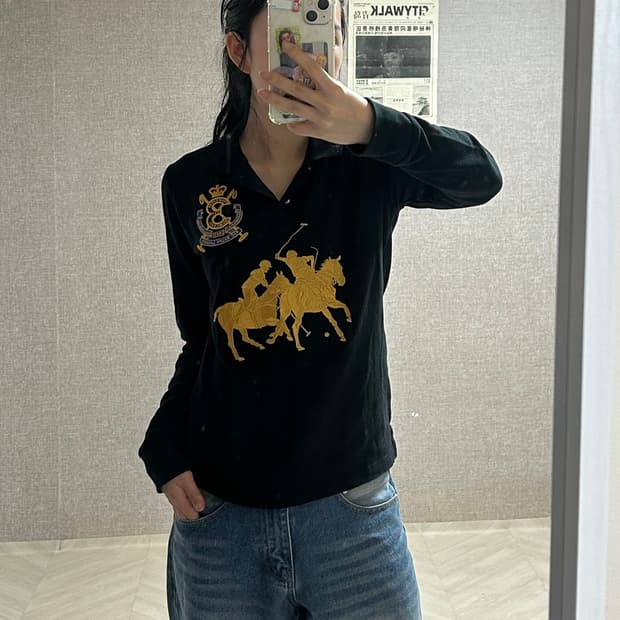 폴로 랄프로렌 스포츠 자수 롱슬리브 pk 티셔츠