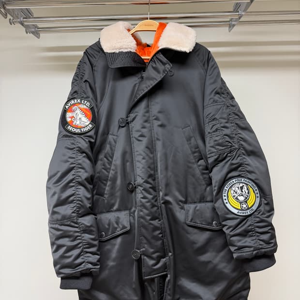 커스텀멜로우 x 아비렉스 n3b 파카 구스다운