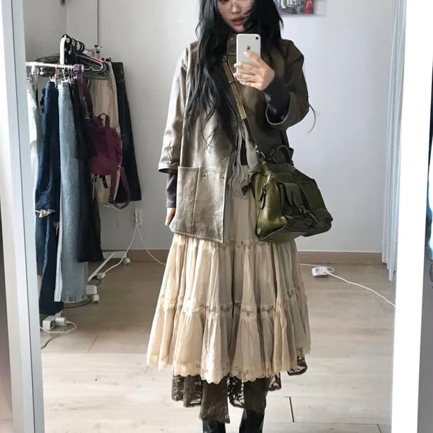 미라이클립 빈티지 일본 코디 세트 선가든파티 스윙잉 크루 모리걸