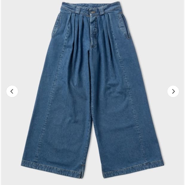 메종 마르지엘라-와이드 레그 데님 트라우저 팬츠 블루