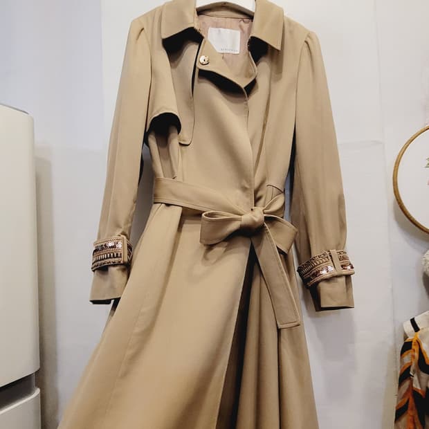 레니본 원피스 울코트