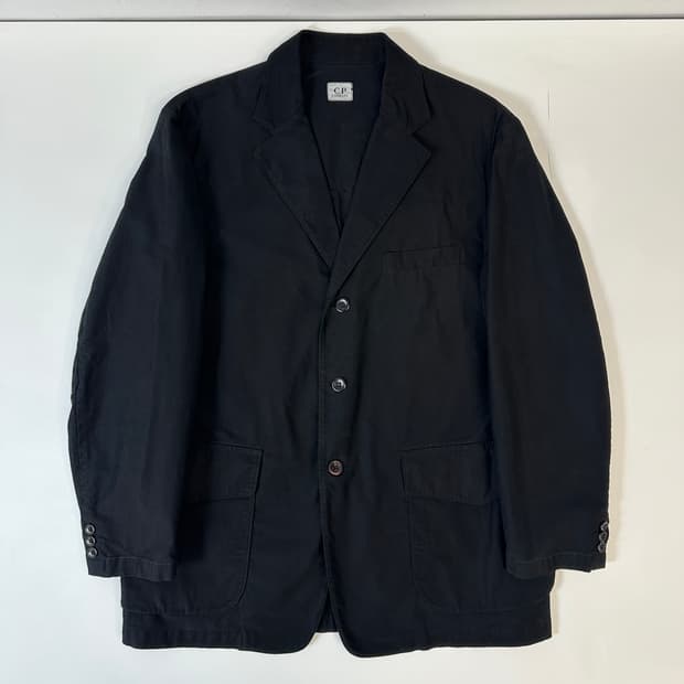 CP컴퍼니 워시드코튼 블랙 자켓 L
