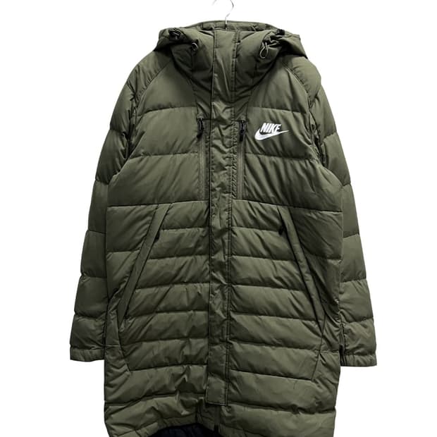 (M) 나이키 퓨추라 덕다운 롱 패딩 자켓 카키