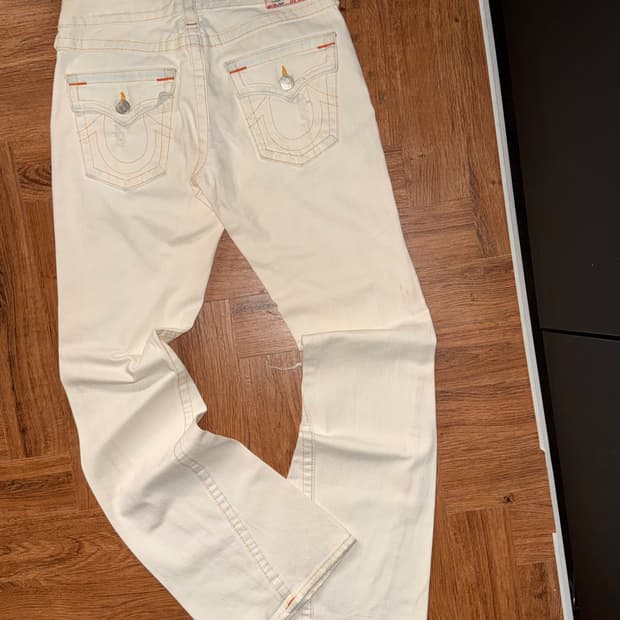 트루릴리젼 usa 부츠컷 화이트 데님팬츠