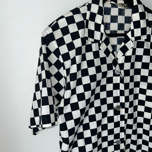 Comme des garcons 꼼데가르송 체스 체크 셔츠 원피스