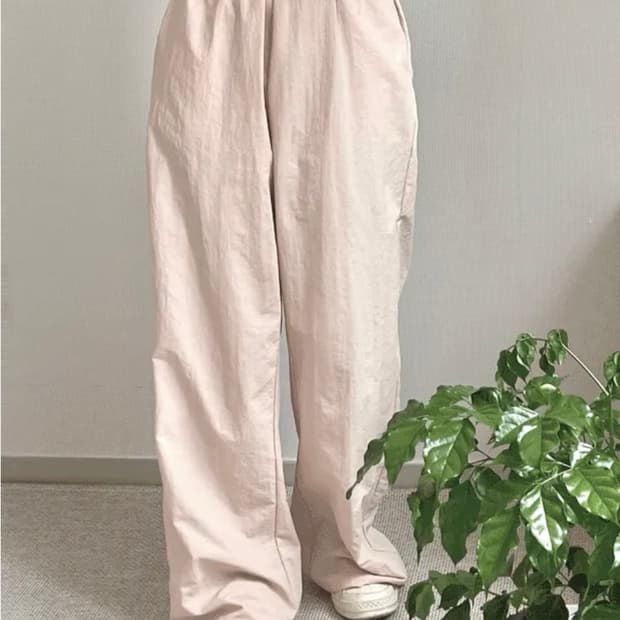 포우나인 핑크 블랙 쿨 여름바지 바스락 팬츠 새상품 에이블리