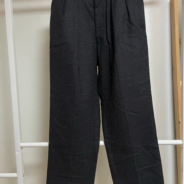 폴로 랄프 로렌 투턱 차콜 울 트라우저 