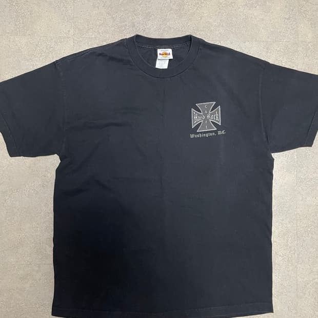 하드락 카페 웨스트코스트챠퍼스 크로스 로고 반팔 티셔츠