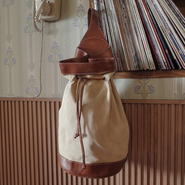 80~90’s PRL Canvas 1-Shouler Bucket Bag