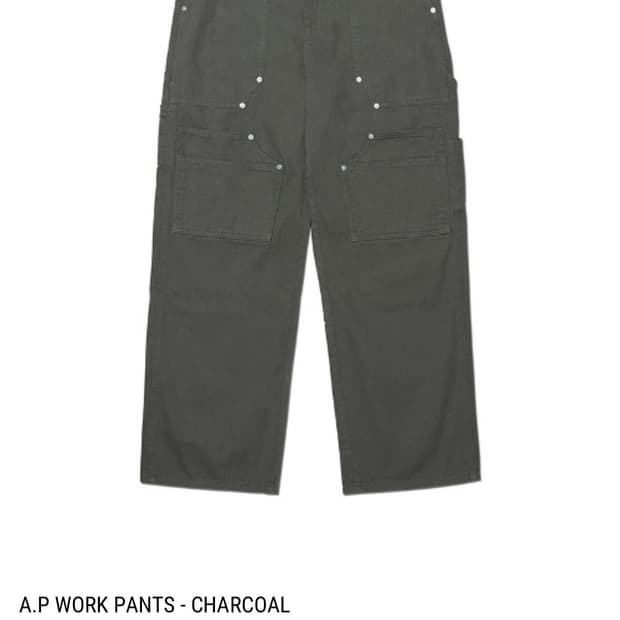 노매뉴얼 A.P 워크팬츠 - 차콜 L