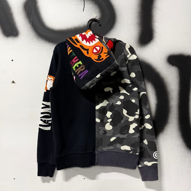 정품 베이프 시티카모 타이거 에이프 아수라 풀 집업 후디