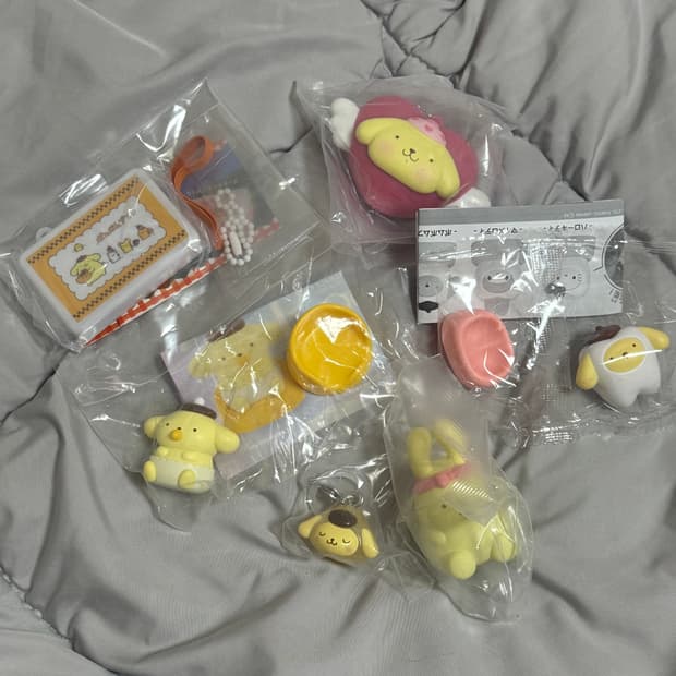 폼폼푸린 가챠 폼푸 피규어 토끼상 베이비룸 만두 이빨가챠 일괄