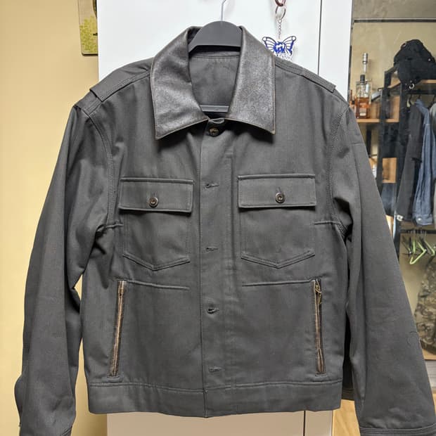 쿠어 레더 패치워크 워크자켓 m