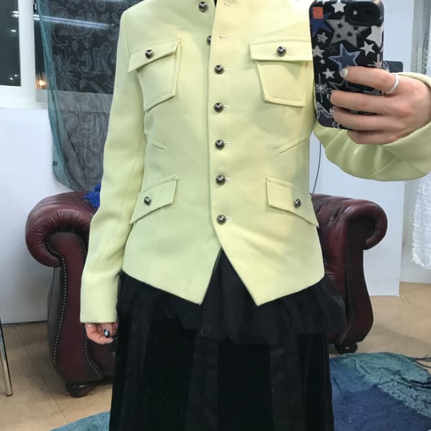 빈티지 여성 멀티포켓 버튼 디테일 