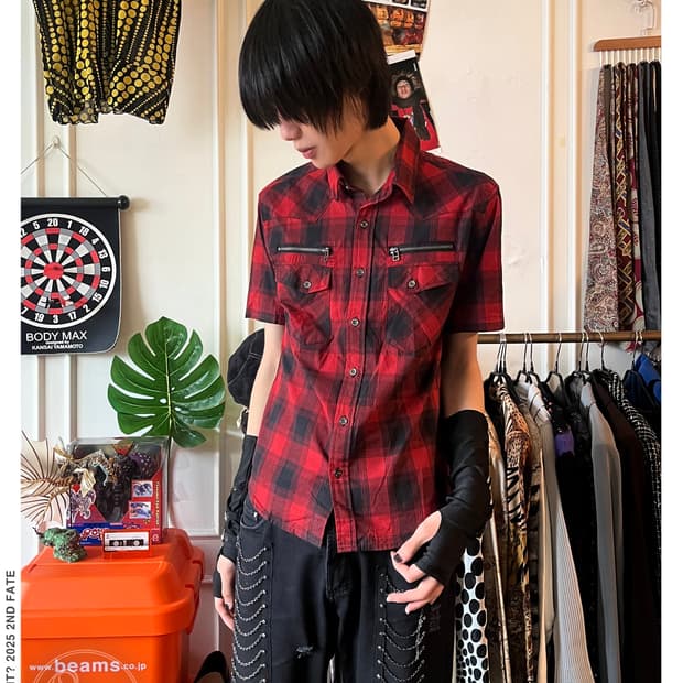 90-00s Ivanhoe 1/2 Buffalo Check Shirt