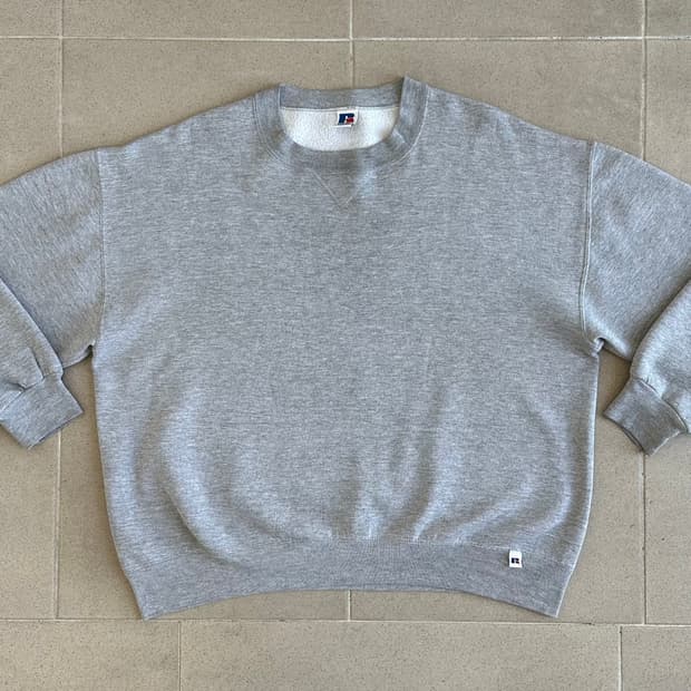 90s 빈티지 러셀 스웻셔츠 그레이 XXL USA
