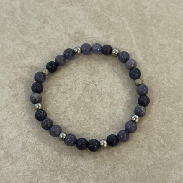 퍼플 오닉스 헤마타이트 팔찌