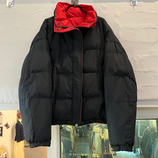 Allsaints 올세인츠 레드 블랙 리버서블 패딩 M