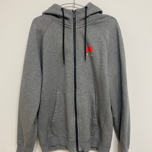 나이키 에어 후드집업 그레이 M