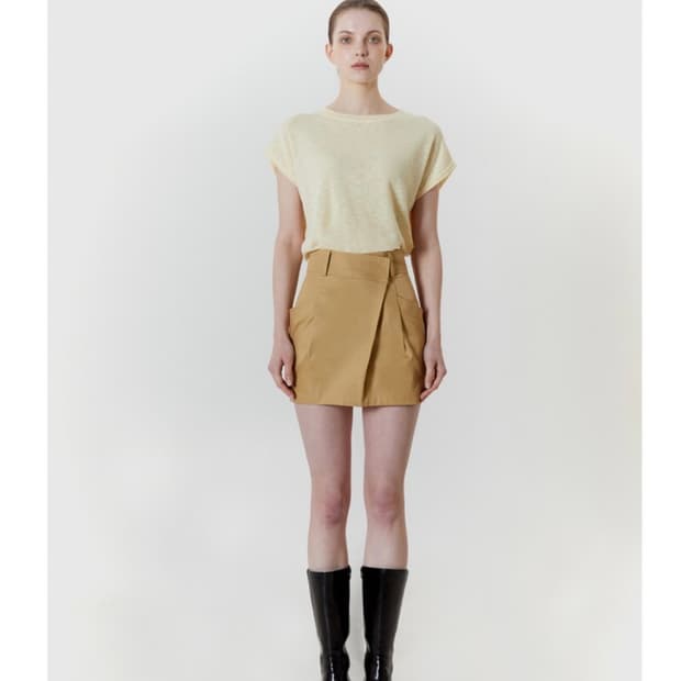 ONSENNE 온센느 Stitch Cotton Skirts 펌킨 카고