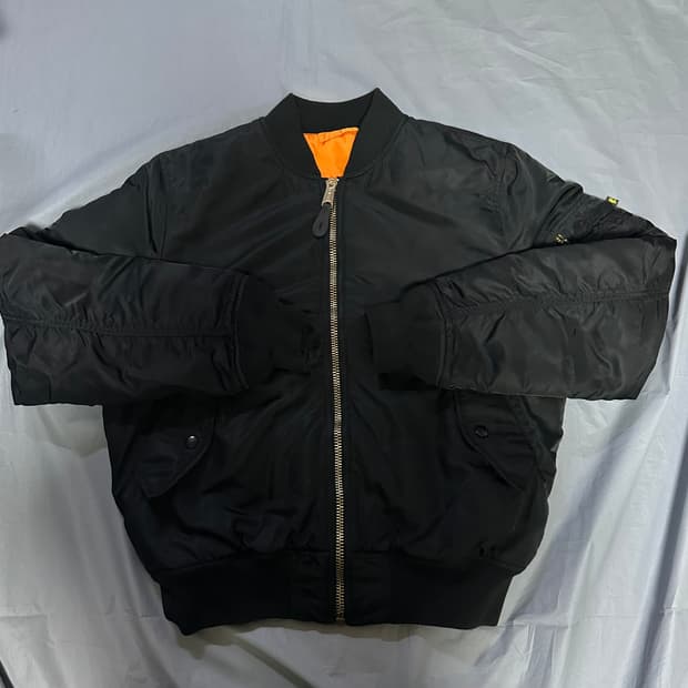 알파인더스트리 ma-1 항공자켓 블랙 슬림핏