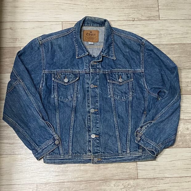 에드윈 빈티지 오버핏 찡 청자켓 105 사이즈