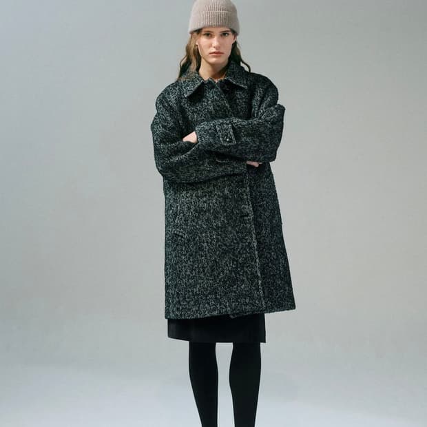 샵레터 LETTER 알파카 헤링본 코트
