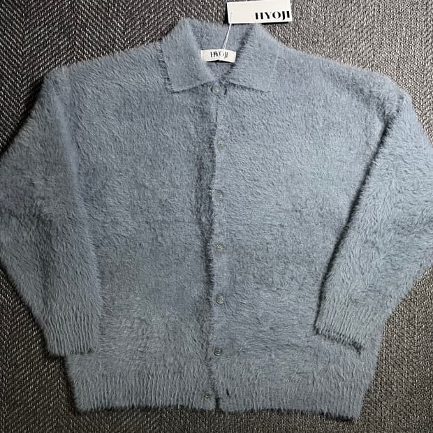 [F] HYOJI 효지 헤비 앙고라 라이크 니트 가디건