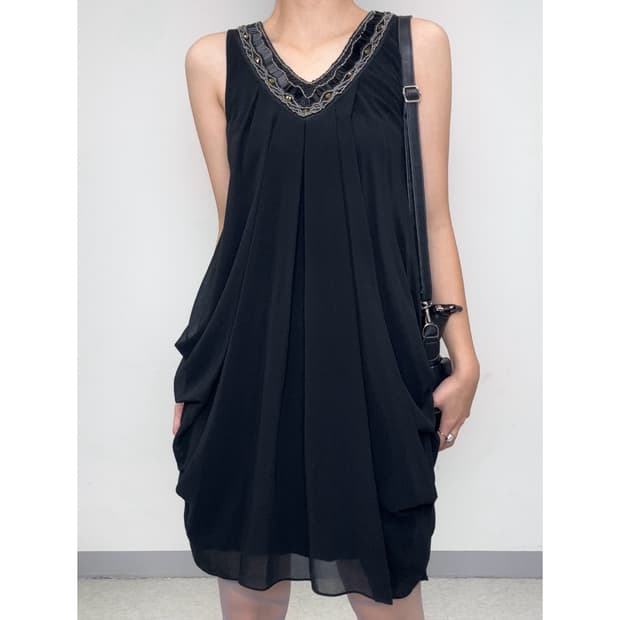 빈티지 고딕 벌룬핏 원피스