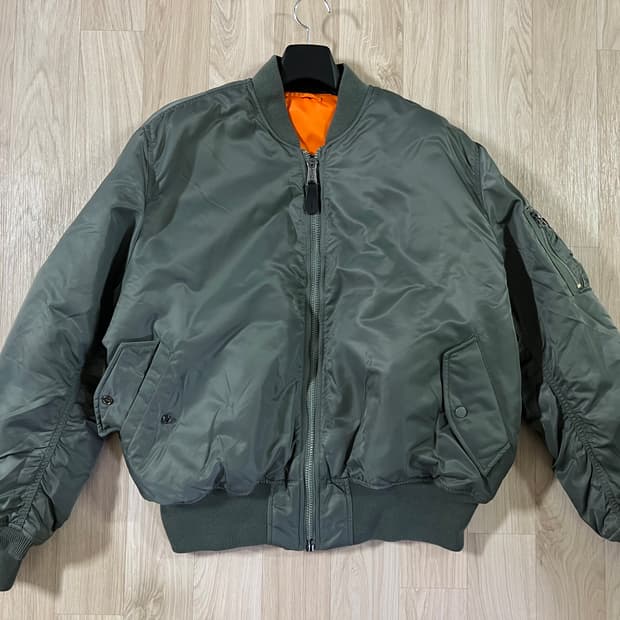 알파인더스트리 ma-1 플라이트 자켓 필드그레이 XL