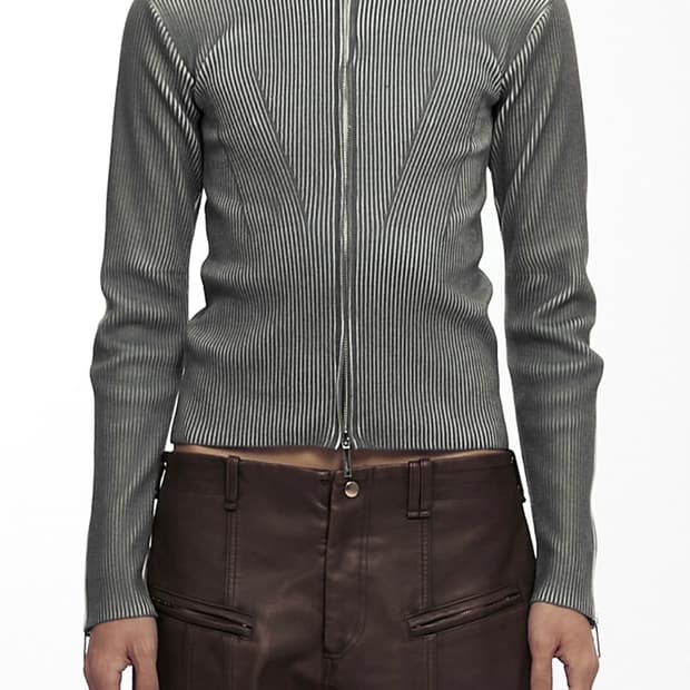 NACHE 나체 smudge knit zip up 1사이즈
