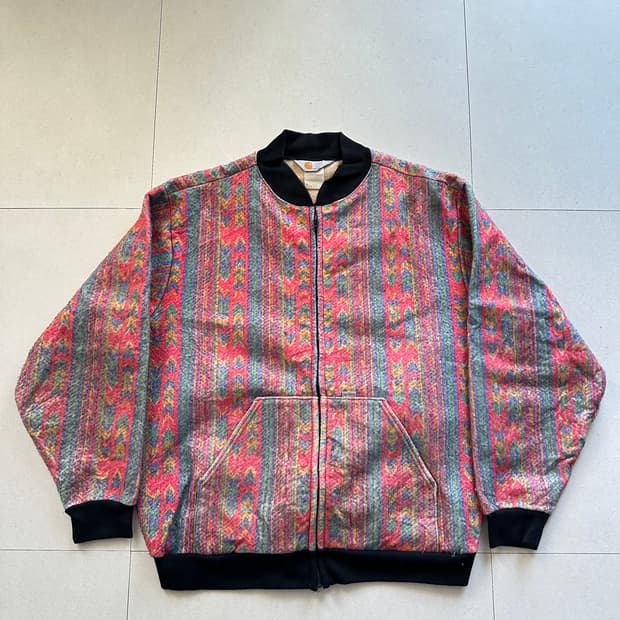 90s 칼하트 사우스웨스트 아즈텍 패턴 블랭킷 산타페 집업 XL