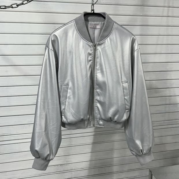 Linoluce silver bomber jacket