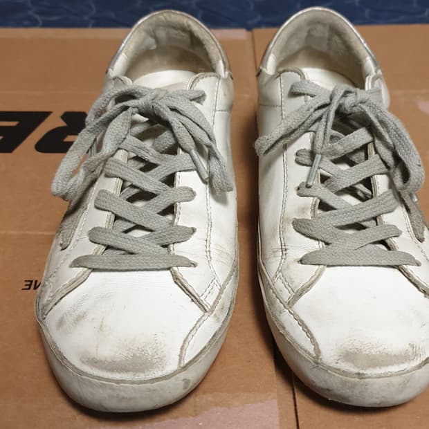 골든구스 슈퍼스타 실버탭 화이트 스니커즈 35 (225)