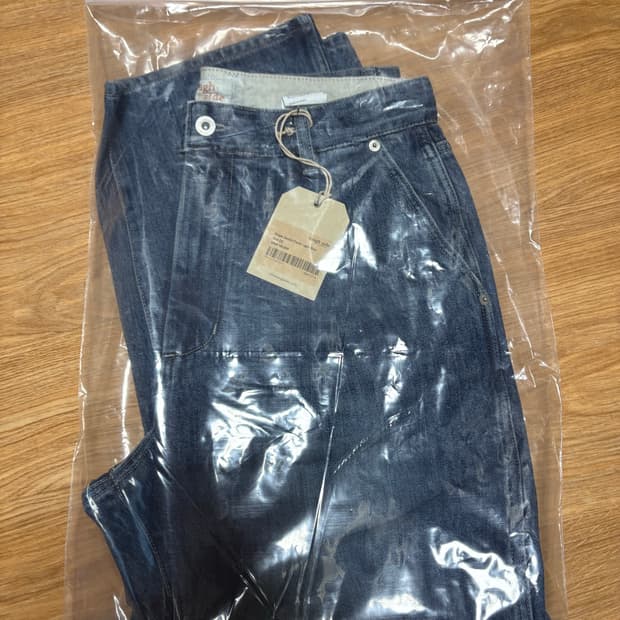 러프사이드 드레이프 데님 라이트블루 새상품