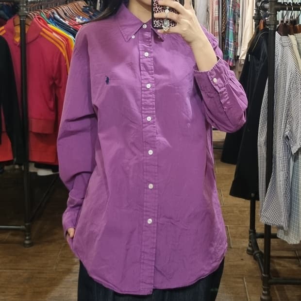 [Hi] polo 폴로 긴팔 셔츠 퍼플