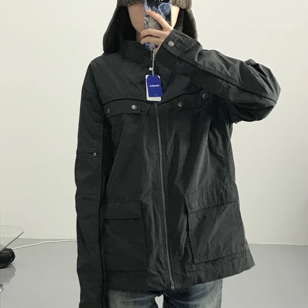 켈빈클라인 락시크 무드 블랙 집업