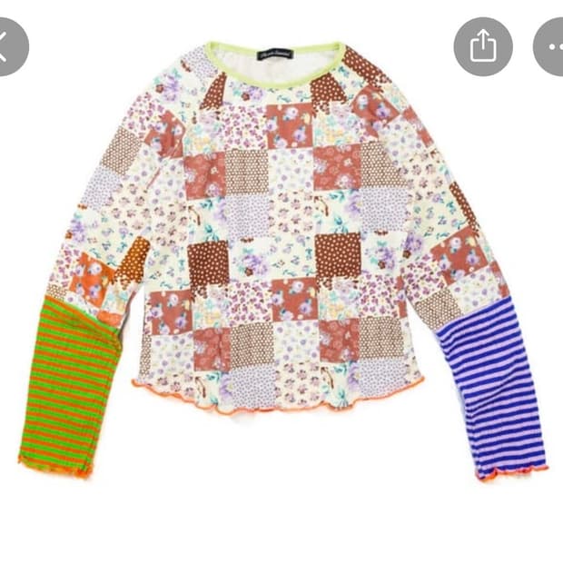 구해요))샵페어리 삐삐 패치워크 탑 브라운 구해요