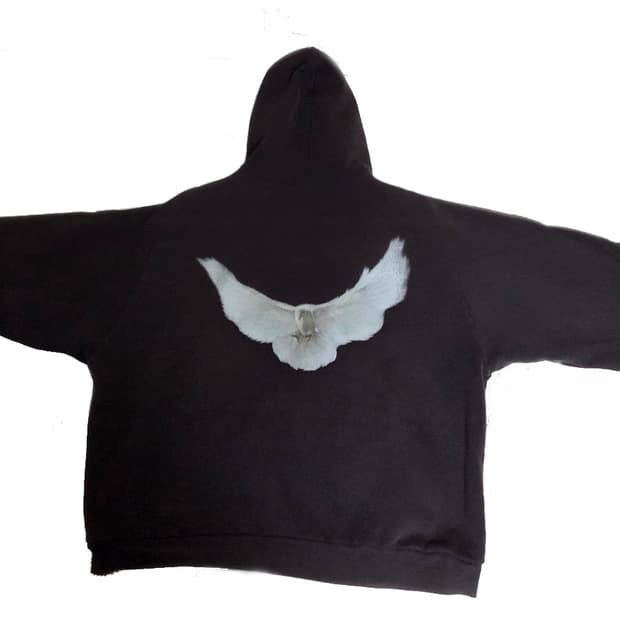 [XL] 이지 갭 엔지니어드 바이 발렌시아가 도브 슈렁큰 후드 블랙