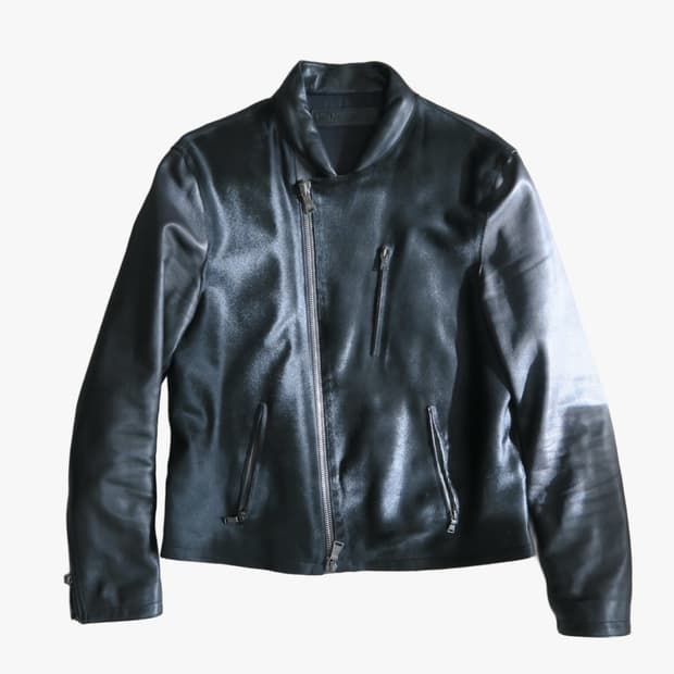 닐바렛 가죽 송치 자켓 L