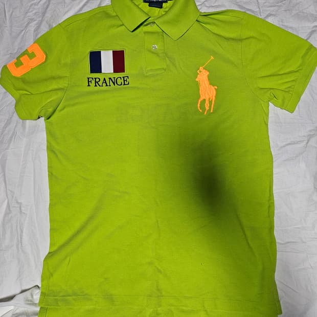 폴로랄프로렌 빅포니 치프키프 프랑스 엠브로이더리 반팔 피케티 카라티 M
